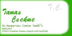 tamas csekme business card